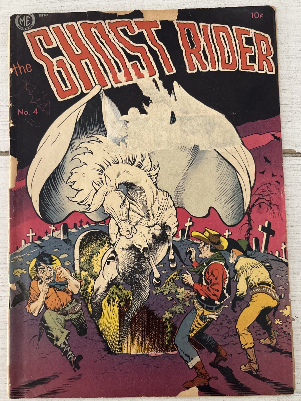 Ghost Rider #4 (M.E. Comics 1951) Frank Frazetta Cover Complete Rare Low Grade