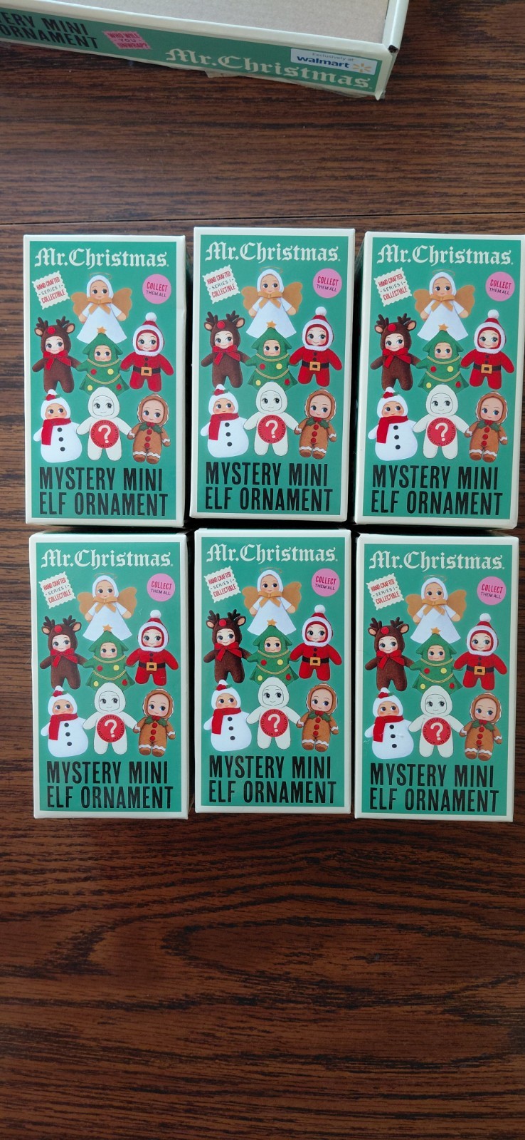 Mr. Christmas Mystery Mini Elf Ornament NEW Blind Box Series 1 - Lot of 6