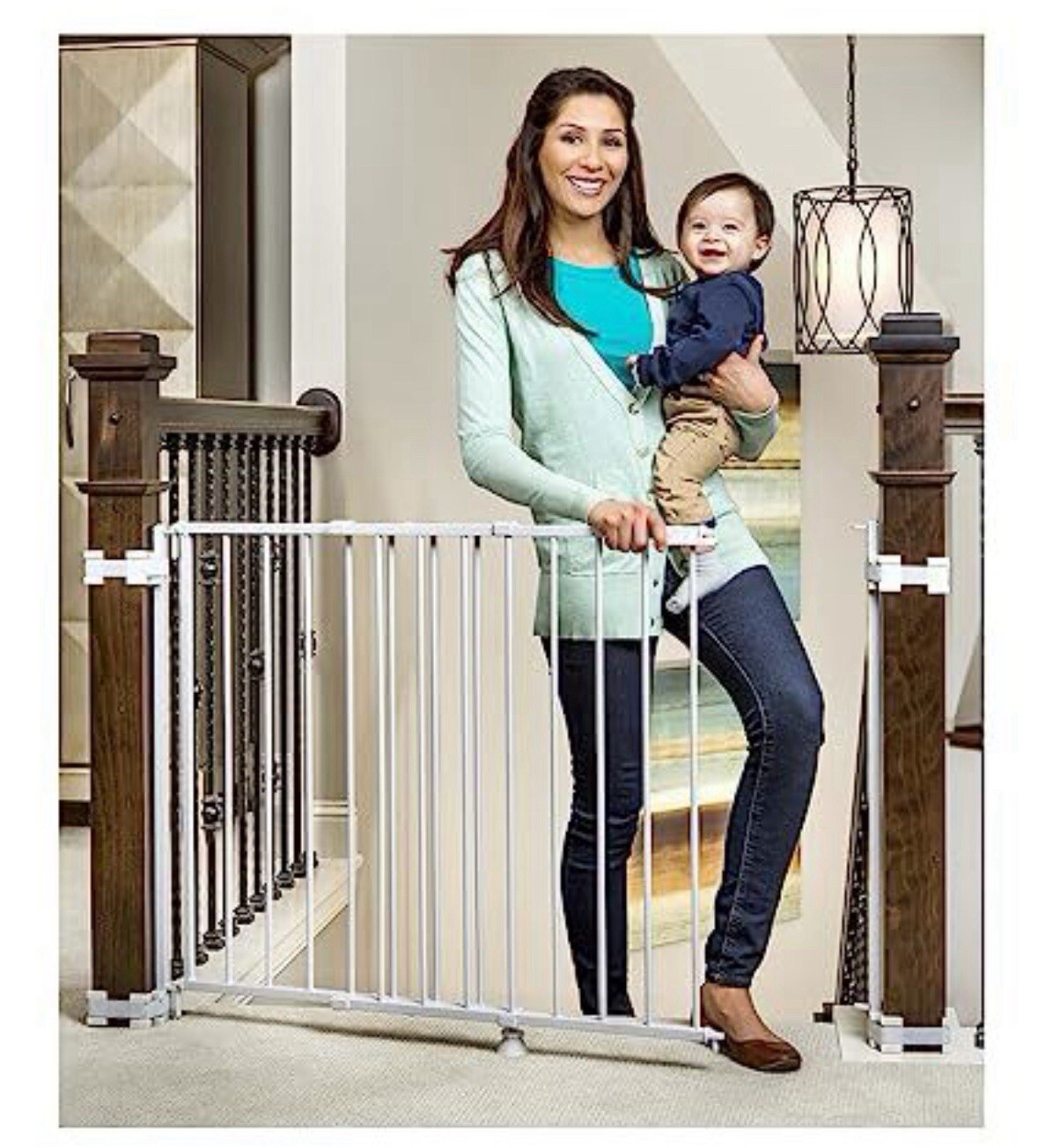 Regalo 2-in-1 Stairway and Hallway Wall Mounted Baby Gate, Bonus Kit, White Regalo 2-in-1 Stairway and Hallway Wall Mounted Baby Gate, Bonus Kit, White