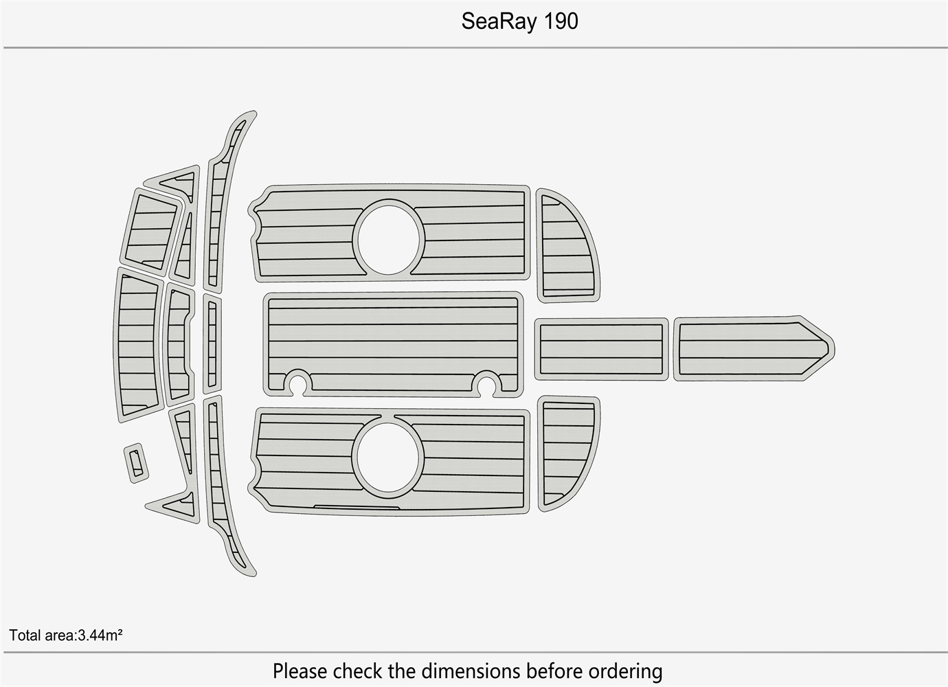 DuraEVA Seadek EVA Foam Boat flooring  2012 Sea Ray 190 sport
