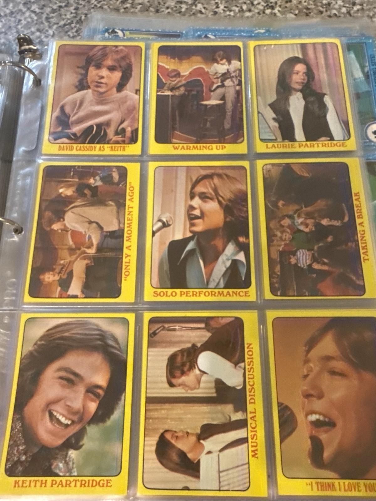 1971 Topps, The Partridge Family Complete Yellow Set 55 Trading Cards NM-NM+