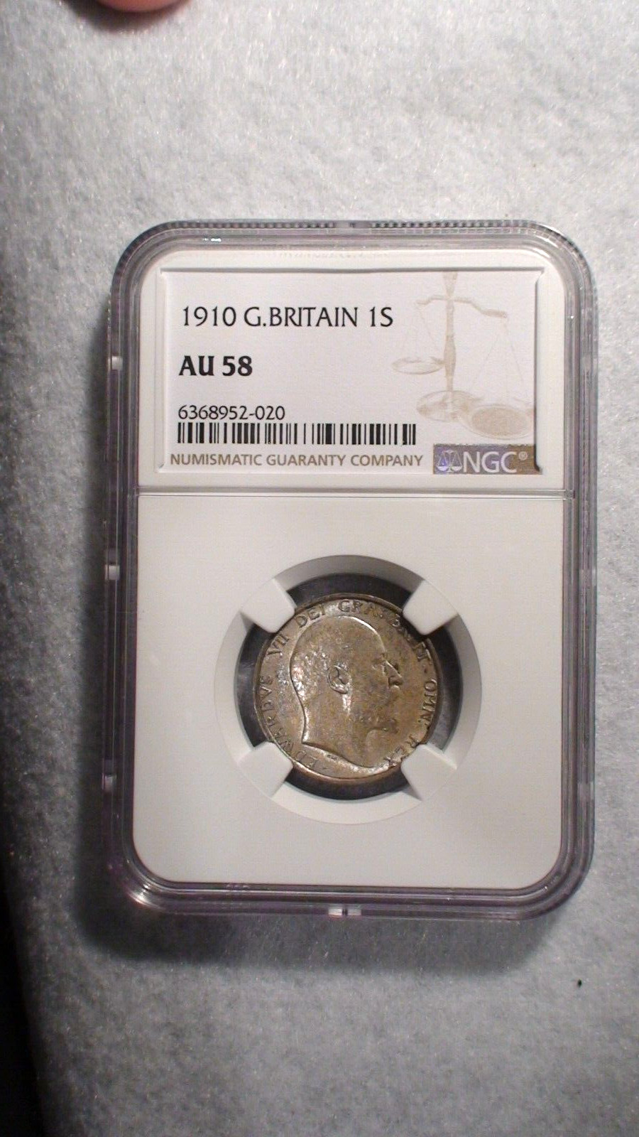 1910 Great Britain One Shilling NGC AU58 SILVER 1S Coin PRICED TO SELL