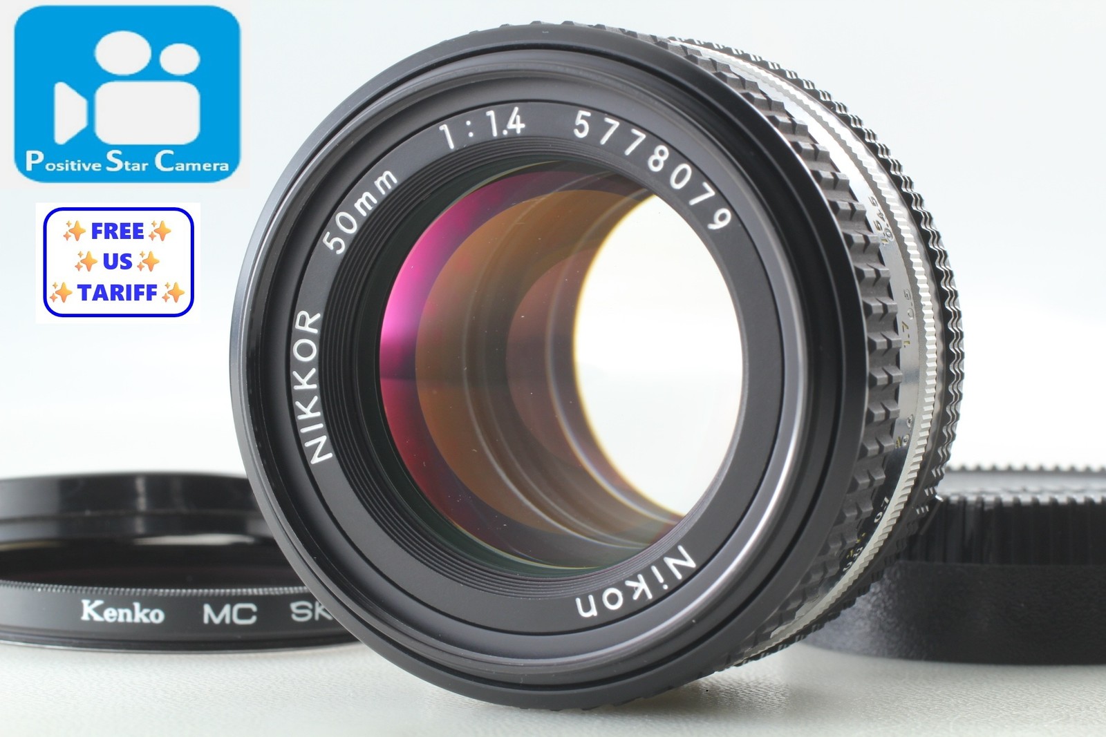 🎦VIDEO👀 ✨MINT✨ Nikon Ai-s Nikkor 50mm f/1.4 MF Lens From JAPAN