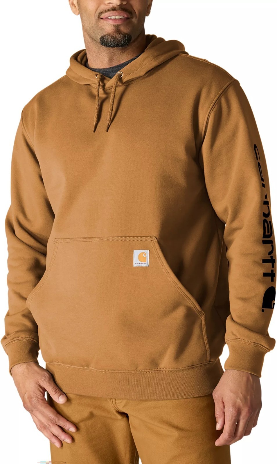 Carhartt K288 Logo Sleeve Graphic Pullover Hooded Sweatshirt / Full Size - NEW Carhartt K288 Logo Sleeve Graphic Pullover Hooded Sweatshirt / Full Size - NEW
