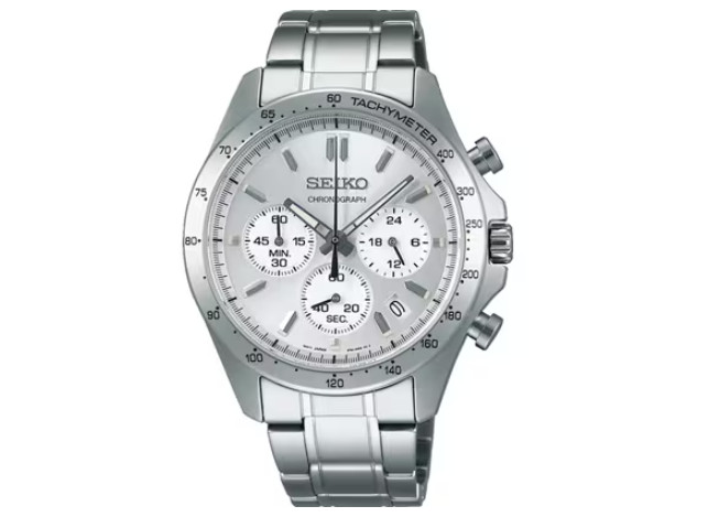 SEIKO Spirit SBTR009 Chronograph Quartz Silver Dial Men's Watch Japan New