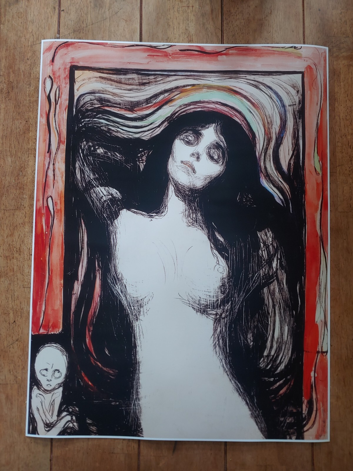 Madonna (ca. 1895–1896) by Edvard Munch Poster 18x24in Madonna (ca. 1895–1896) by Edvard Munch Poster 18x24in