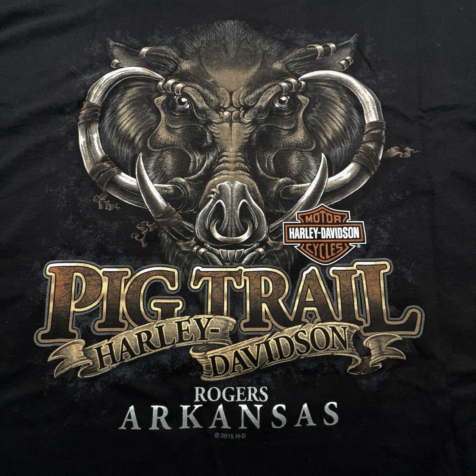 Harley Davidson Pig Trail Rogers Arkansas Boar Graphic T Shirt Mens 2XL NWT