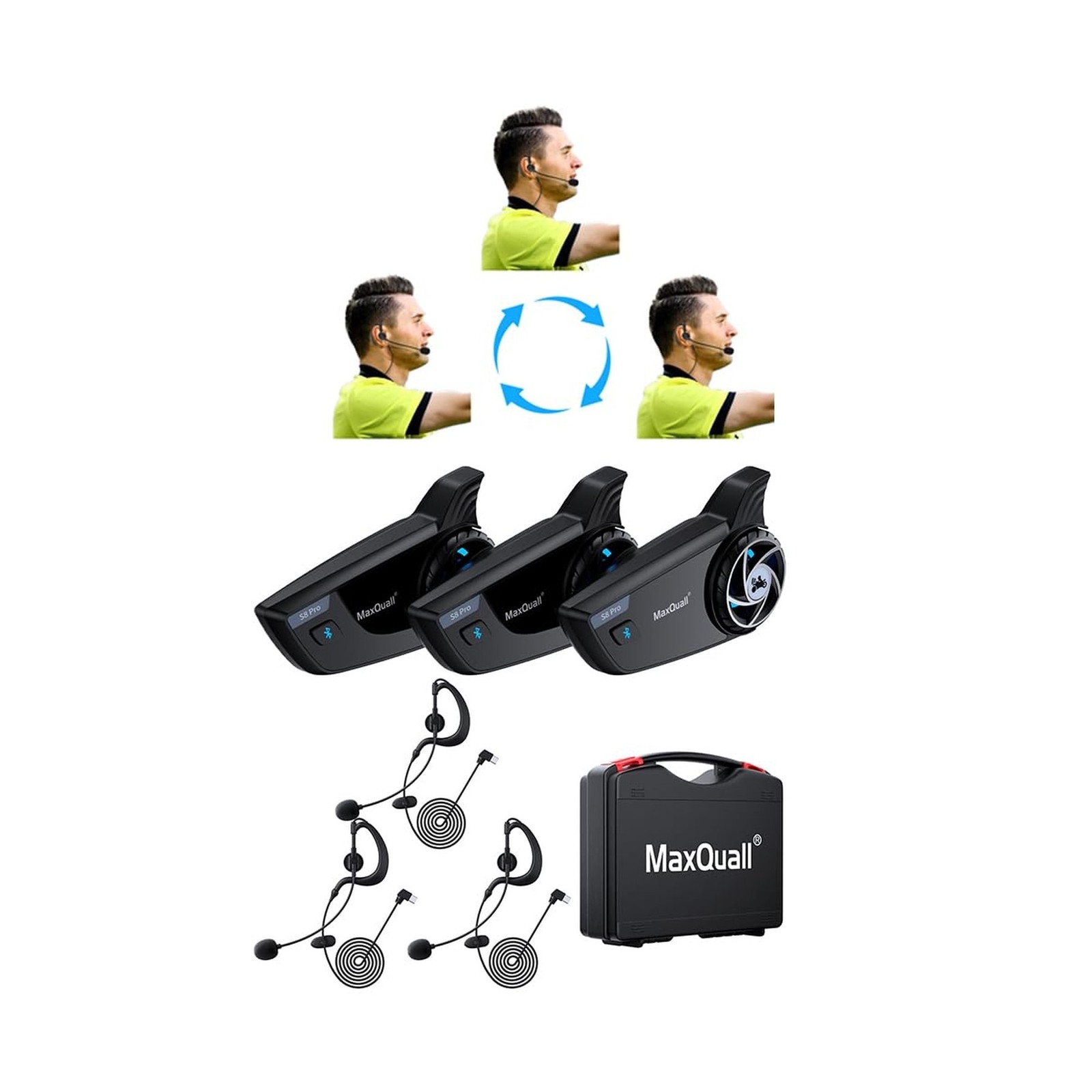 2~8 Person Referee Headset Communication System Sets S8 Pro Football Micropho... 2~8 Person Referee Headset Communication System Sets S8 Pro Football Micropho...