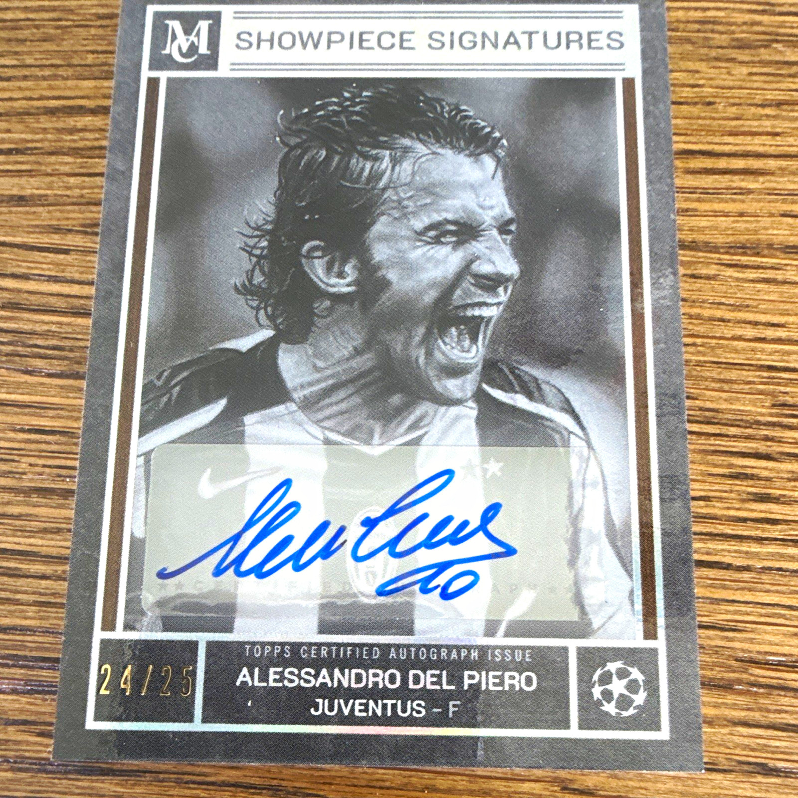 Topps Museum UEFA 2025/26 Del Piero Juventus Auto /25 SSA-AD Showpiece