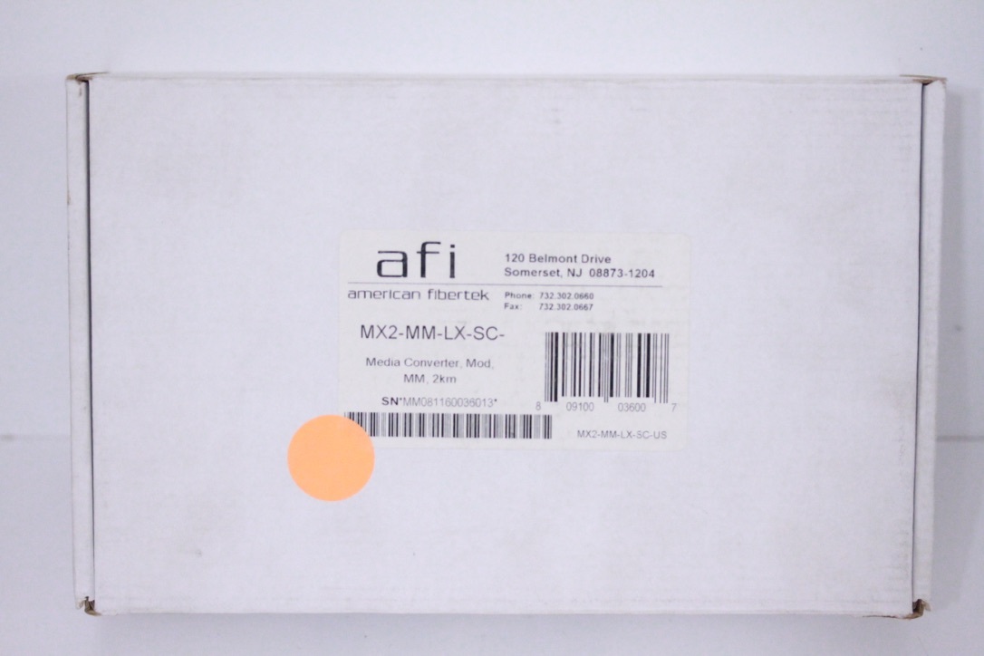 American Fibertek (AFI) MX2-MM-LX-SC Gigabit Fiber Optic Data Transceiver Module