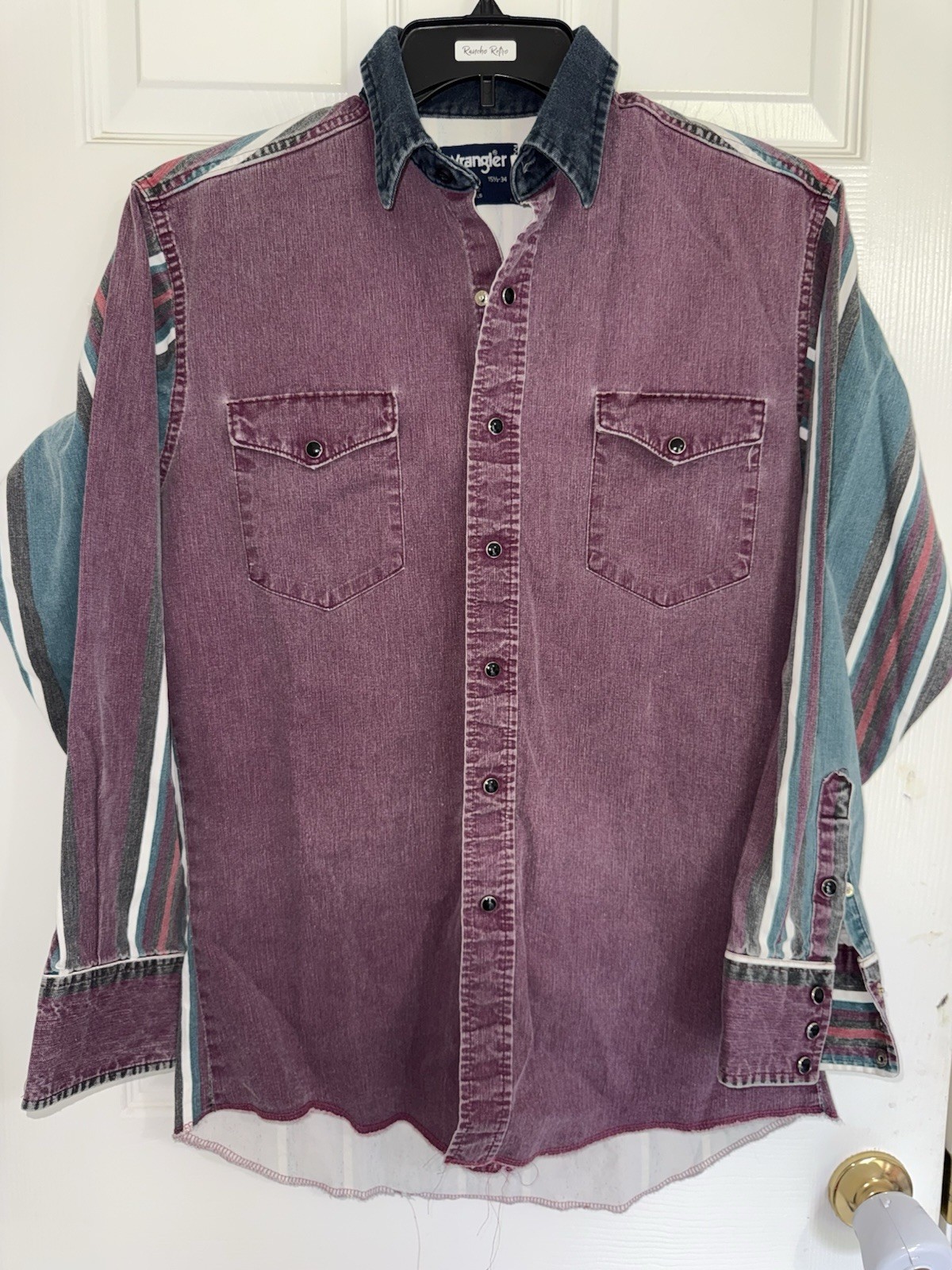 Wrangler Brushpopper Western Vintage Shirt 15.5-34 Medium Wrangler Brushpopper Western Vintage Shirt 15.5-34 Medium
