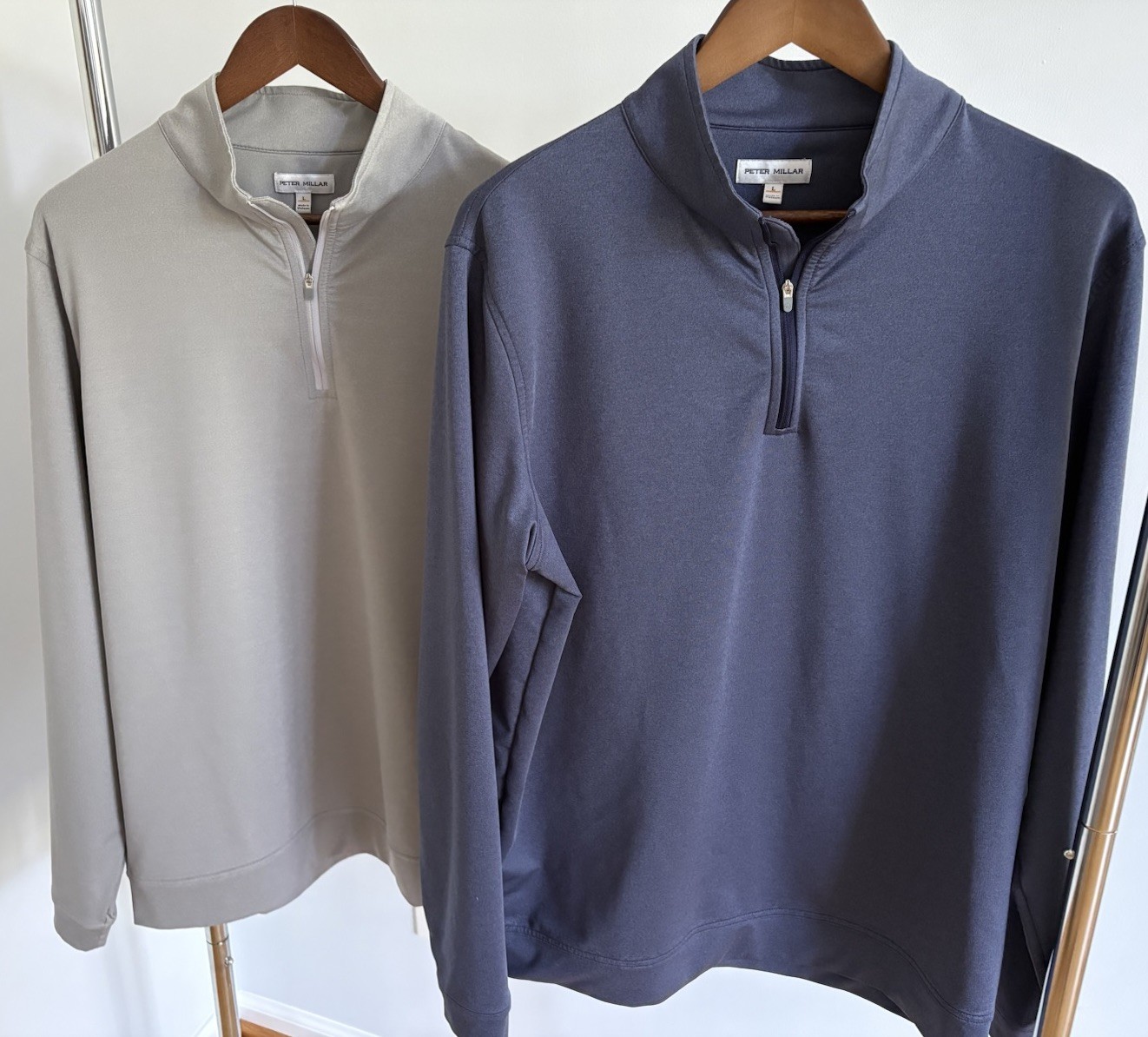Peter Millar Perth Mélange Performance Quarter-Zip, Blue & Grey - Large (2-Pack) Peter Millar Perth Mélange Performance Quarter-Zip, Blue & Grey - Large (2-Pack)