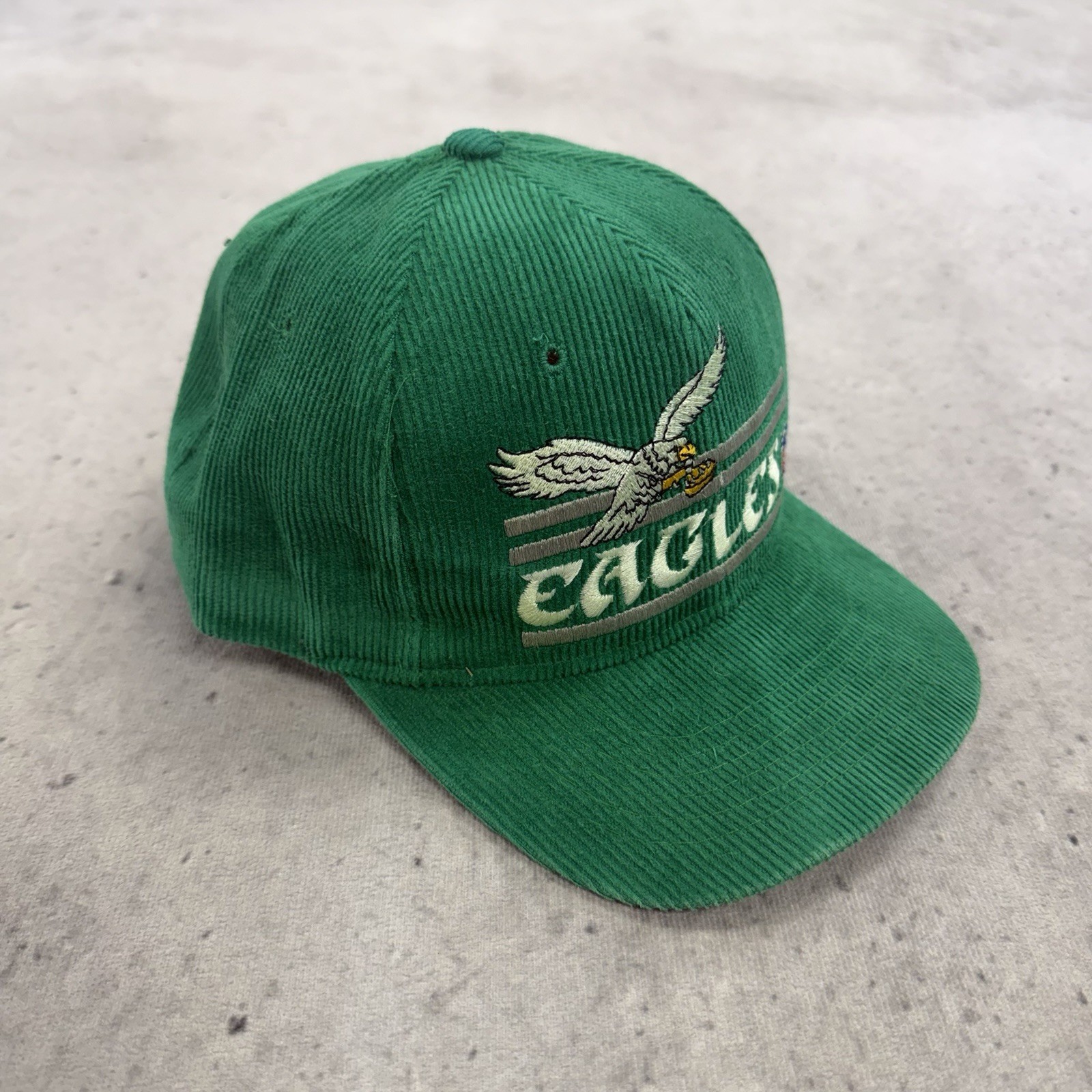 Vintage Philadelphia Eagles Ted Fletcher Corduroy Snapback Hat OSFA NFL