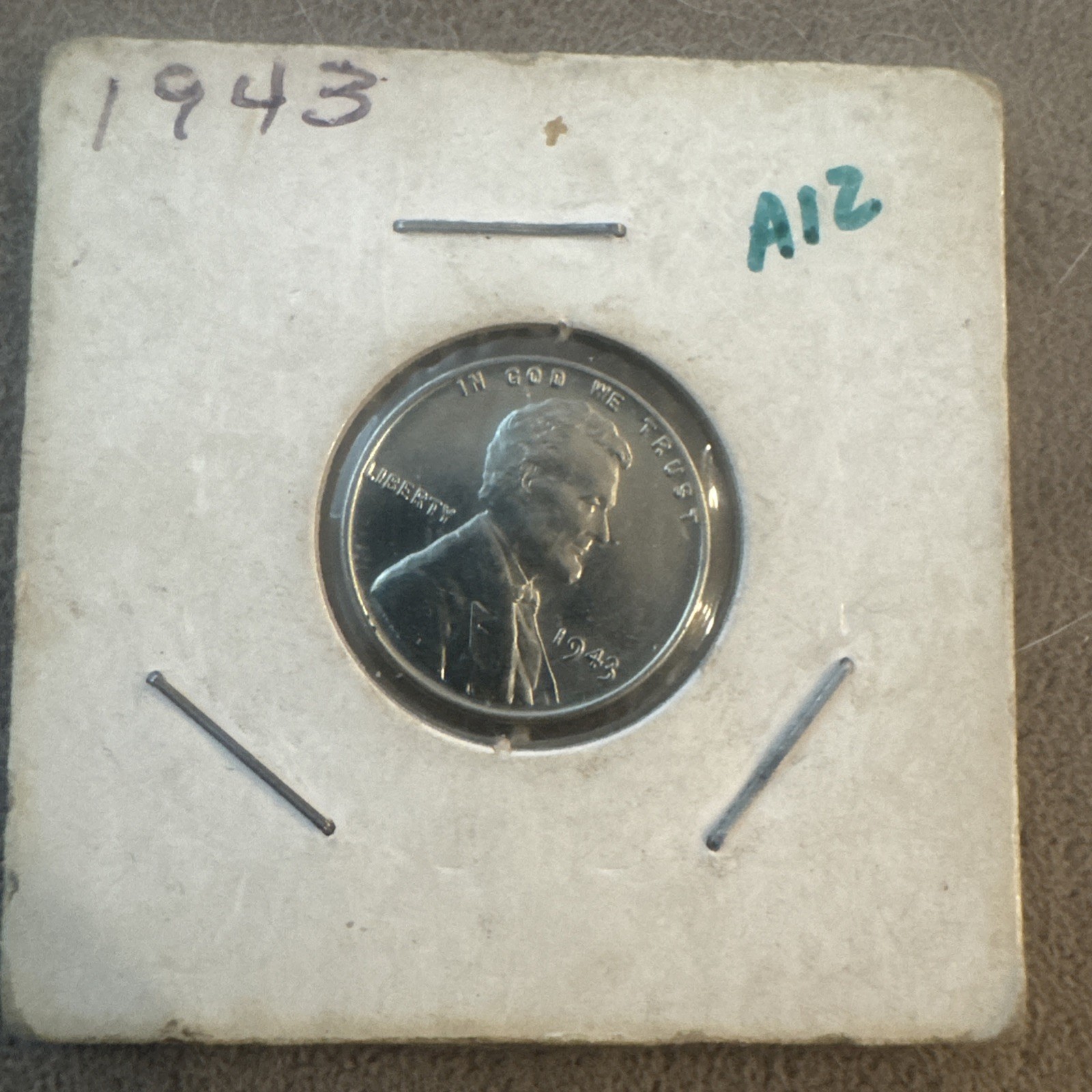 RARE 1943 Lincoln / Wheat Steel Penny  No Mint Mark. Buy it now $750.00