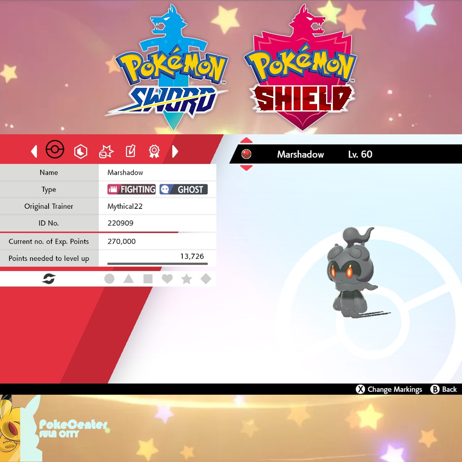 Marshadow Mythical22 💙 Pokemon Sword & Shield 💙Event GameStop 💙 UNTOUCHED