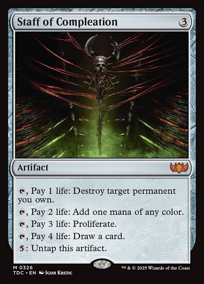 Staff of Compleation NM - Tarkir: Dragonstorm Commander - MTG