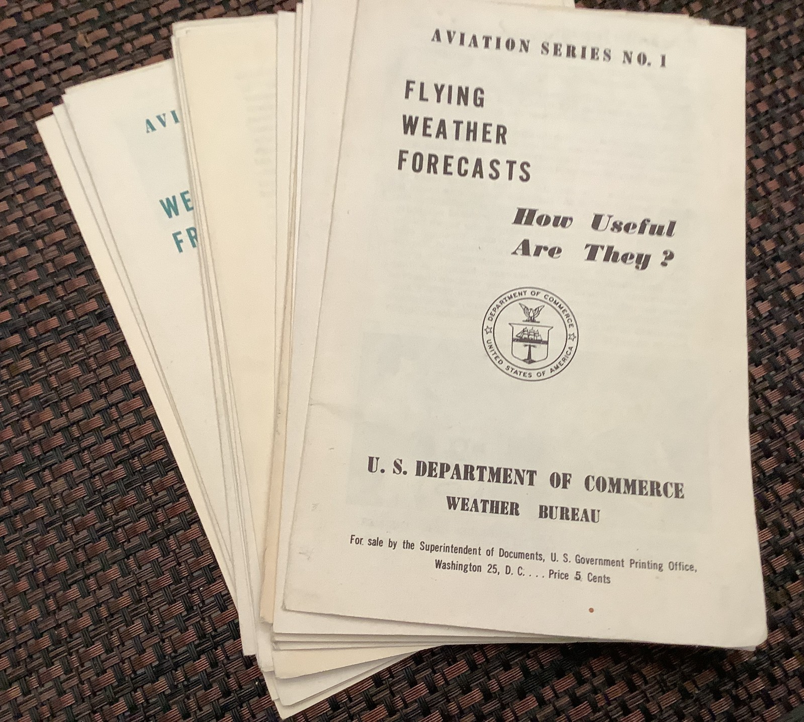 Rare US Department of Commerce Weather Bureau Pamphlets Series 18 Booklets