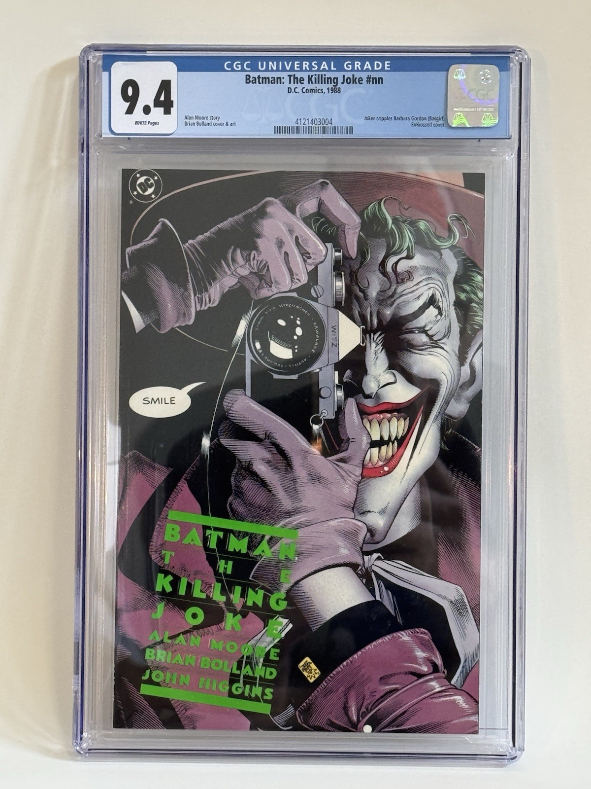 Batman: The Killing Joke  CGC 9.4 - Joker Cripples Barbara Gordon (Batgirl)