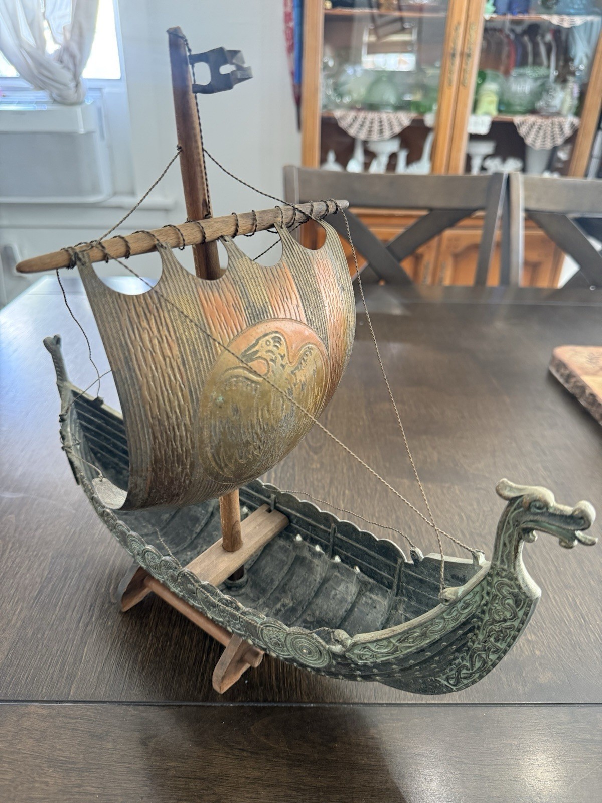 EDWARD AAGAARD Viking Ship Iron Art  Copenhagen Denmark Metal Danish