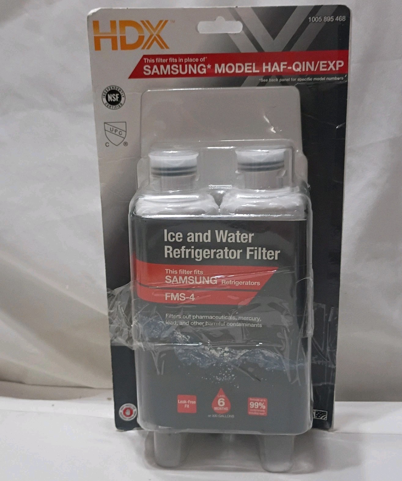 HDX 107139 FMS-4 PREMIUM REFRIGERATOR WATER FILTER SAMSUNG HAF-QIN/EXP 2PCK