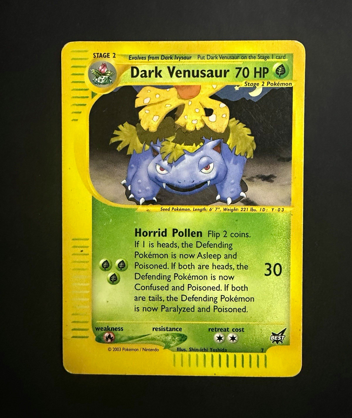 The Pokémon Company Dark Venusaur Best of Promo Regular 007/009 70 HP English