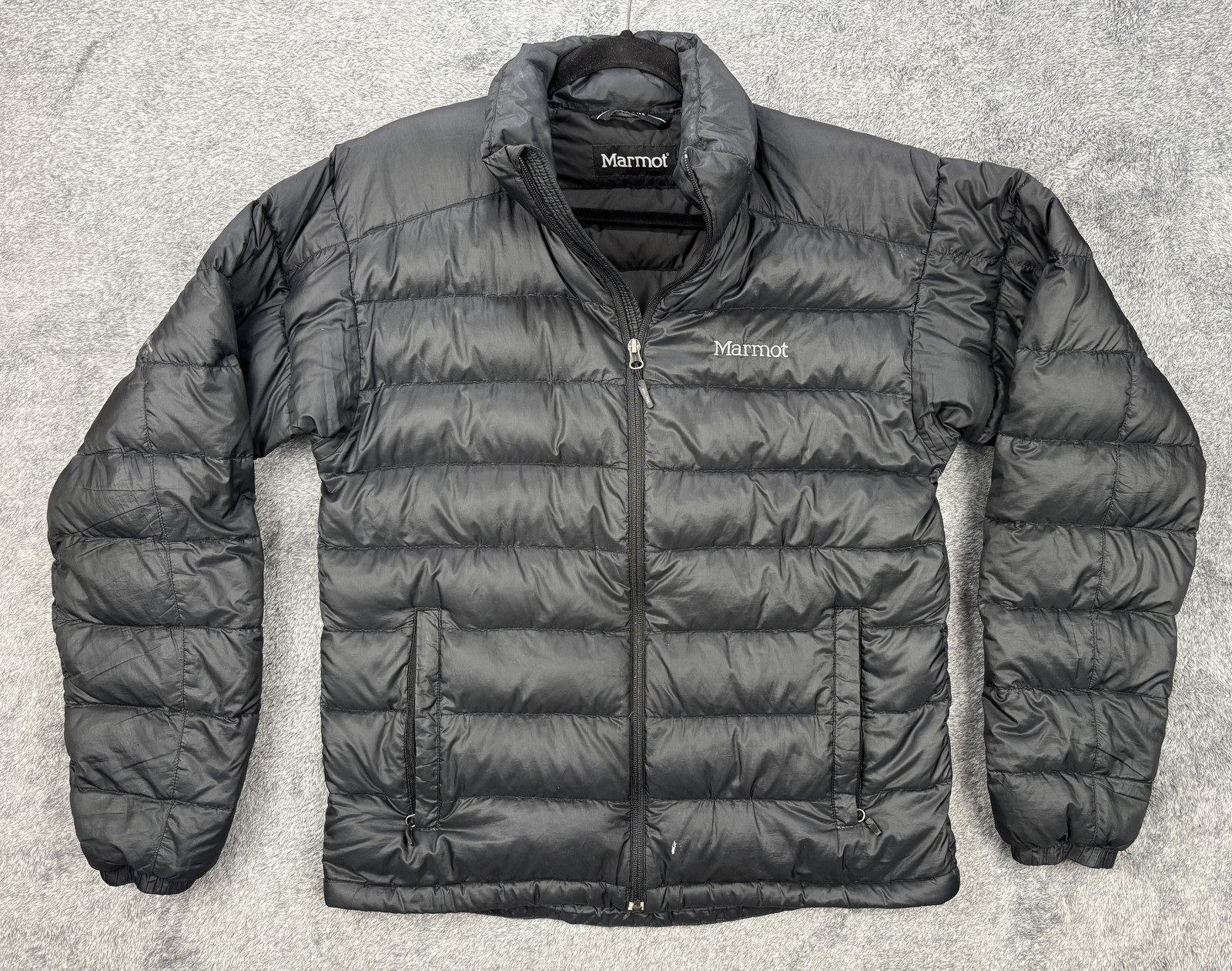 Marmot Jacket Mens Medium Black 800 Fill Down Puffer Hiking Winter Insulated