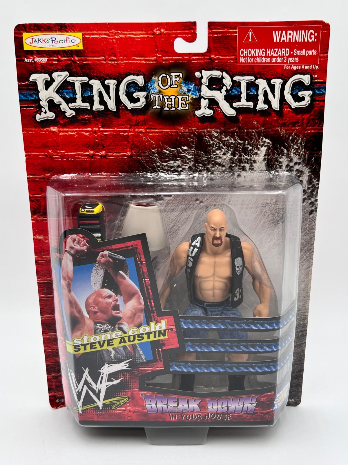 WWF Stone Cold Steve Austin 1999 Jakks Pacific Break Down Figure MOC WWF Stone Cold Steve Austin 1999 Jakks Pacific Break Down Figure MOC