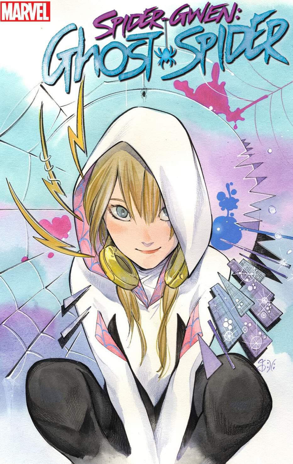SPIDER-GWEN: GHOST-SPIDER #1 (PEACH MOMOKO EXCLUSIVE VARIANT)(2024) ~ Marvel
