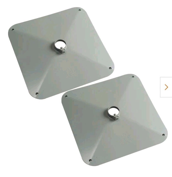 Tommy Docks TD-20093 Gray 14 in. Square 9 ga. Steel Muck Footpad. 2pk. Tommy Docks TD-20093 Gray 14 in. Square 9 ga. Steel Muck Footpad. 2pk.