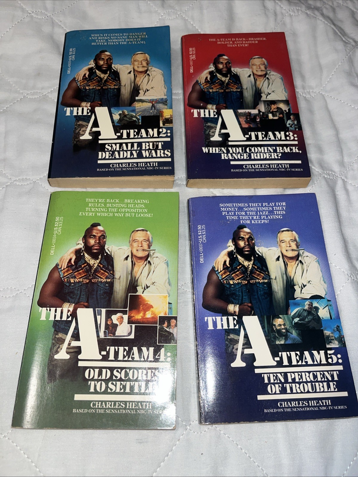 Lot of 4 TV Series The A-Team Paperbacks Nice 1980s Charles Heath Mr T-Murdock