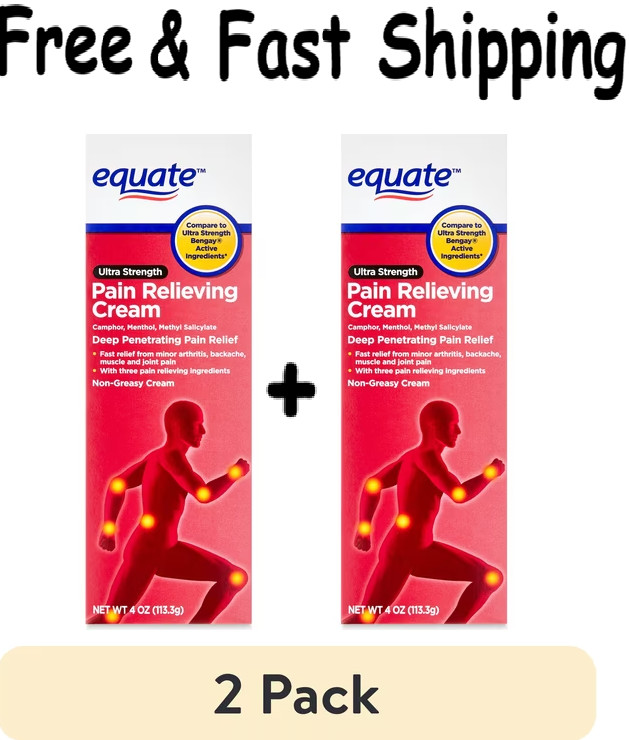 Equate Ultra Strength Pain Relieving Cream 4oz Compare Bengay 8oz Total Equate Ultra Strength Pain Relieving Cream 4oz Compare Bengay 8oz Total