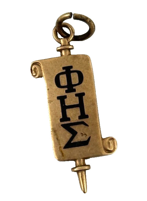 Vintage 10K Yellow Gold Phi Eta Sigma Fraternity Key Pendant 2.1 Grams