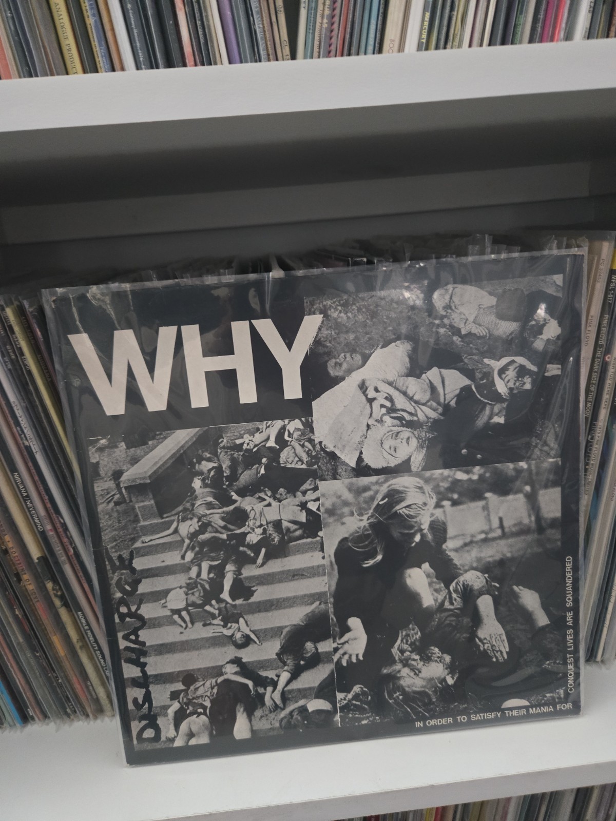 Discharge - Why 1981 UK Lyntone - Vinyl Record LP Album Hardcore Punk NM