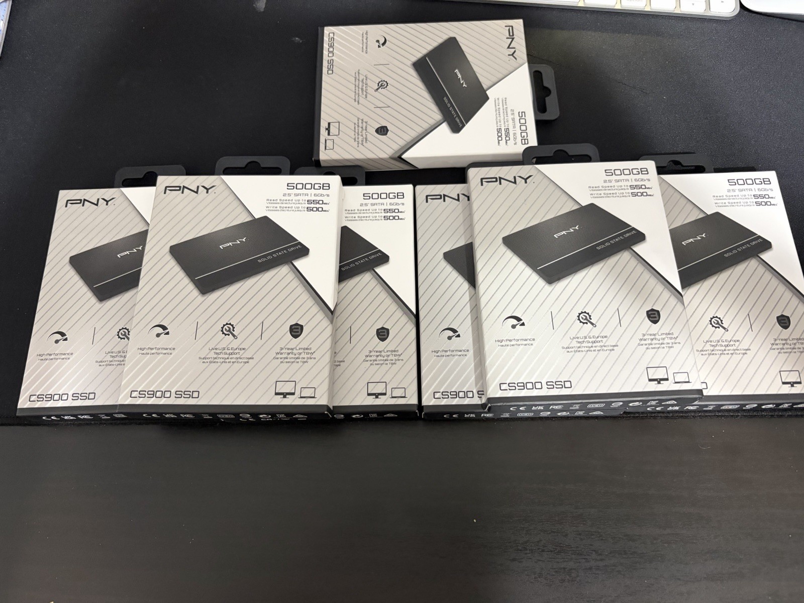 Bundle Of 7 NEW/ UNUSED PNY 500GB CS900 SATA III 2.5 Bundle Of 7 NEW/ UNUSED PNY 500GB CS900 SATA III 2.5