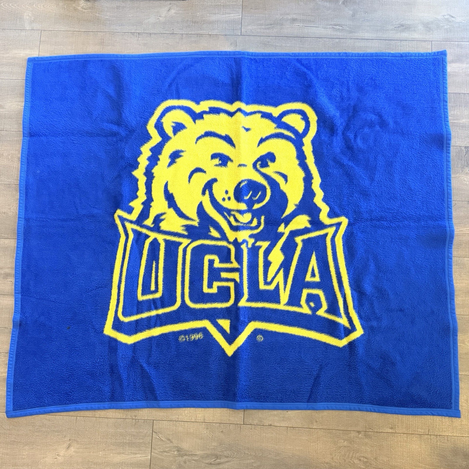 Blanket Throw Vintage 1996 UCLA Bruins College Lap Stadium Football Blue 60x50 Blanket Throw Vintage 1996 UCLA Bruins College Lap Stadium Football Blue 60x50