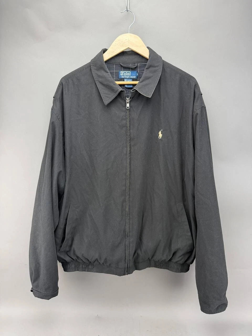 VTG Polo Ralph Lauren Jacket Mens 2XL Black Harrington Windbreaker Pony Logo VTG Polo Ralph Lauren Jacket Mens 2XL Black Harrington Windbreaker Pony Logo