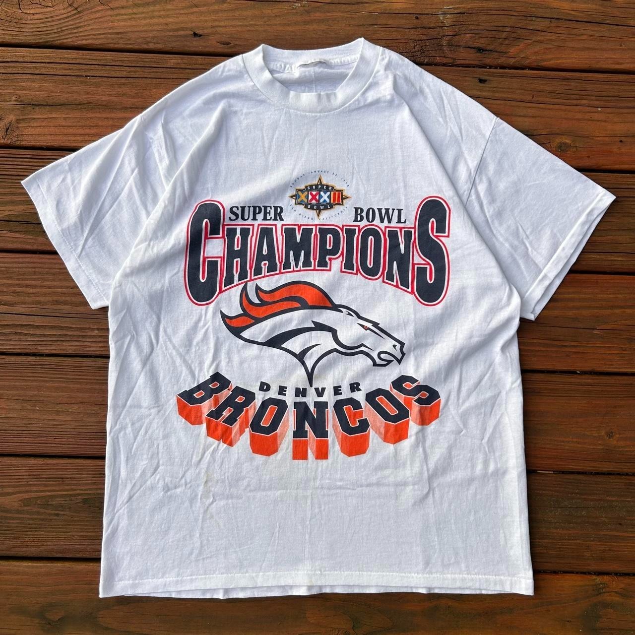Vintage 1998 Denver Broncos Super Bowl Champion shirt reprint VK17998