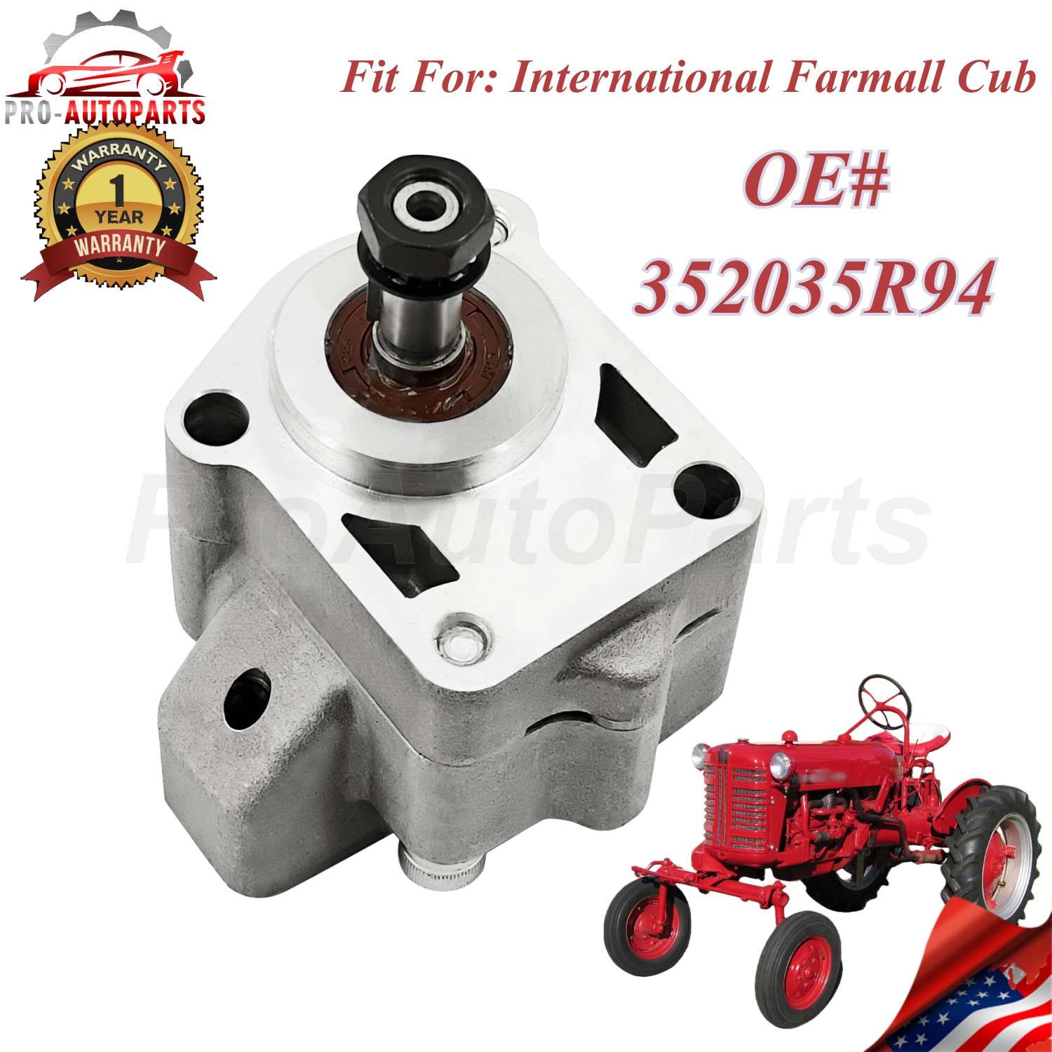 NEW Hydraulic Pump 352035R94 for International Farmall Cub FAST SHIPPING US NEW Hydraulic Pump 352035R94 for International Farmall Cub FAST SHIPPING US