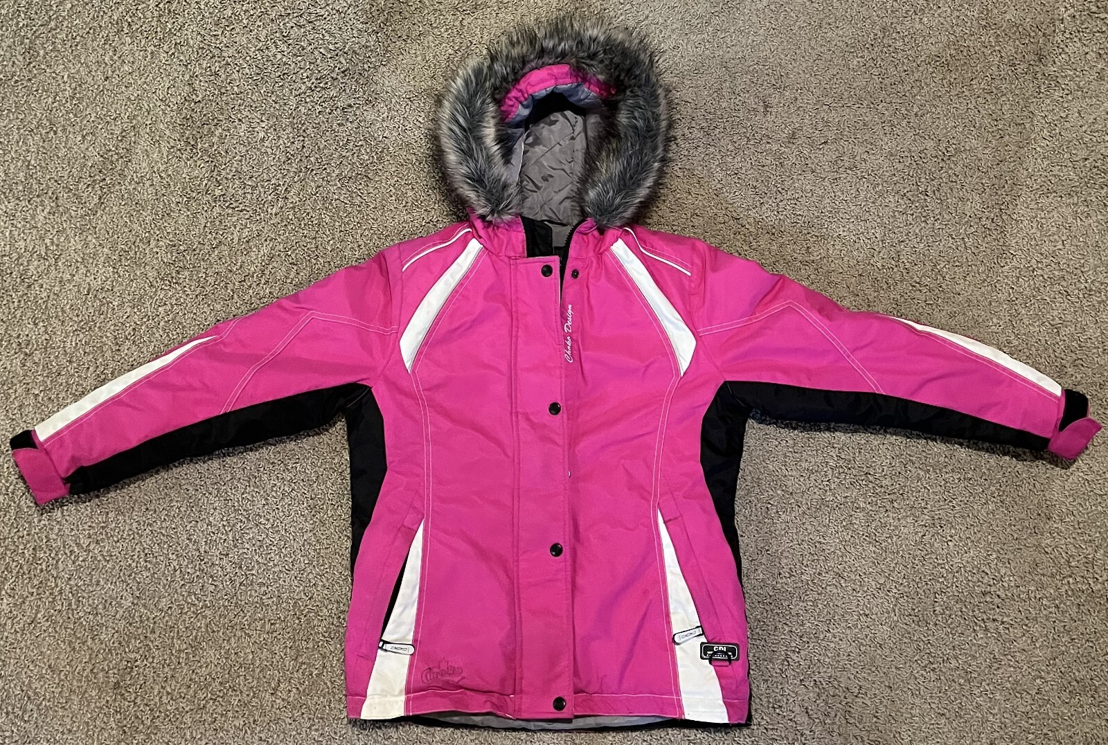 Choko Powder Jacket and Deluxe Bibs Girls Junior SZ 12 Pink snowmobile like NEW Choko Powder Jacket and Deluxe Bibs Girls Junior SZ 12 Pink snowmobile like NEW
