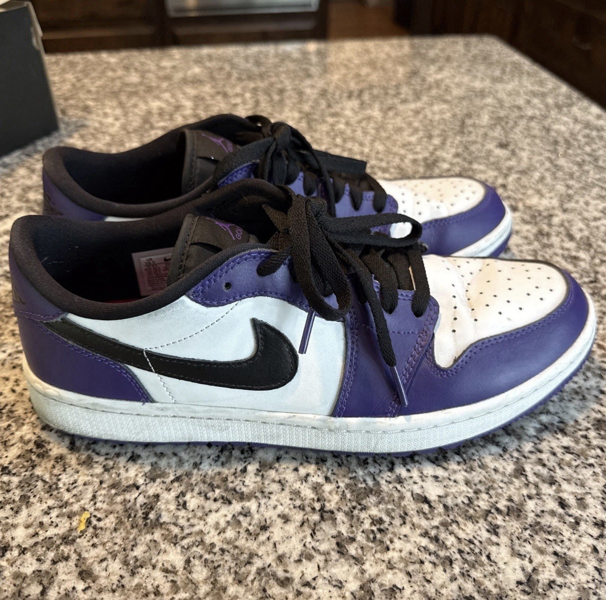 RARE Nike Air Jordan 1 Low G Court Purple Golf Shoes Men\'s 10.5