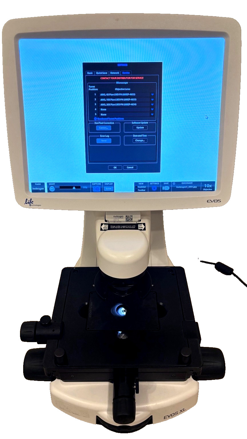 Thermo Fisher EVOS XL Core Digital Inverted Microscope Fully Tested Excellent