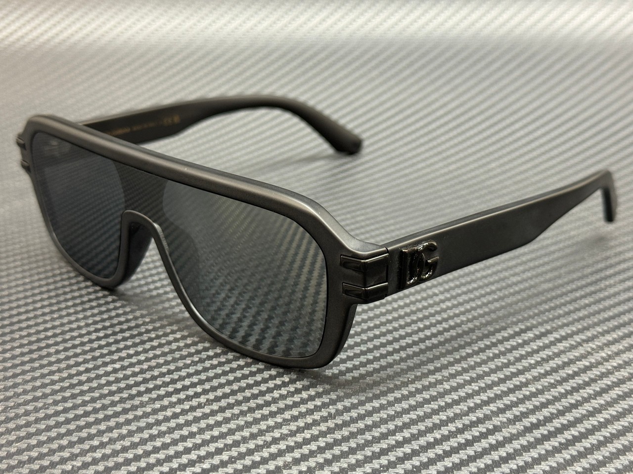 DOLCE & GABBANA DG4507 25256G Matte Black Mirror Grey Men\'s 65 mm Sunglasses
