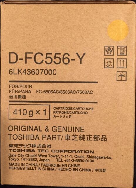 Genuine Toshiba 6LK43607000 Yellow Developer FC- 5506AC 6506AC 7506AC Genuine Toshiba 6LK43607000 Yellow Developer FC- 5506AC 6506AC 7506AC