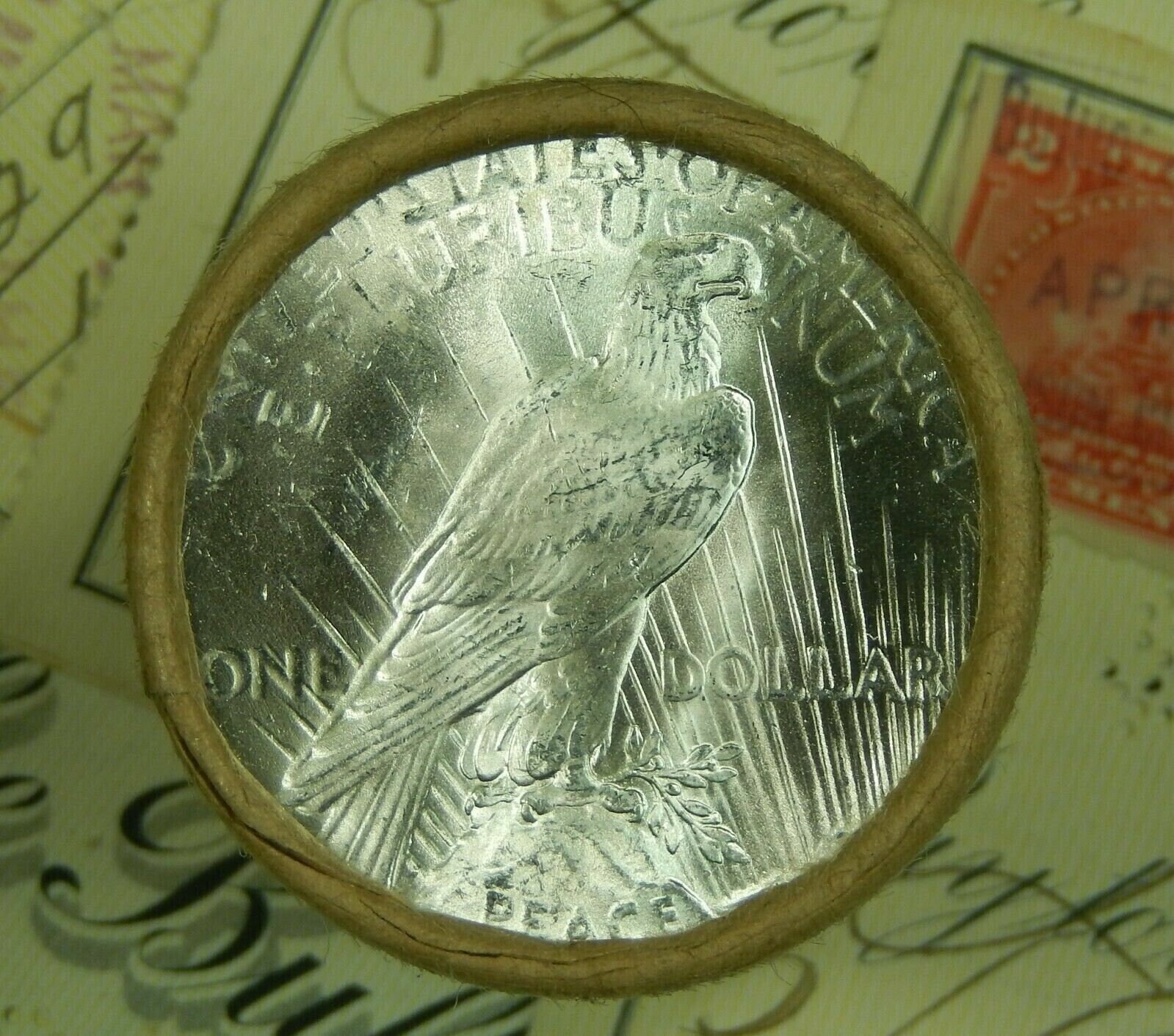 $20 BU Silver Peace Dollar Roll Uncirculated Bullion Collection Sale Old Money $20 BU Silver Peace Dollar Roll Uncirculated Bullion Collection Sale Old Money