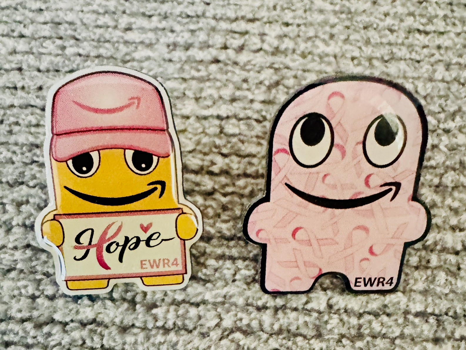 Amazon Employee Breast Cancer Awareness Peccy Pins. Set of 2.