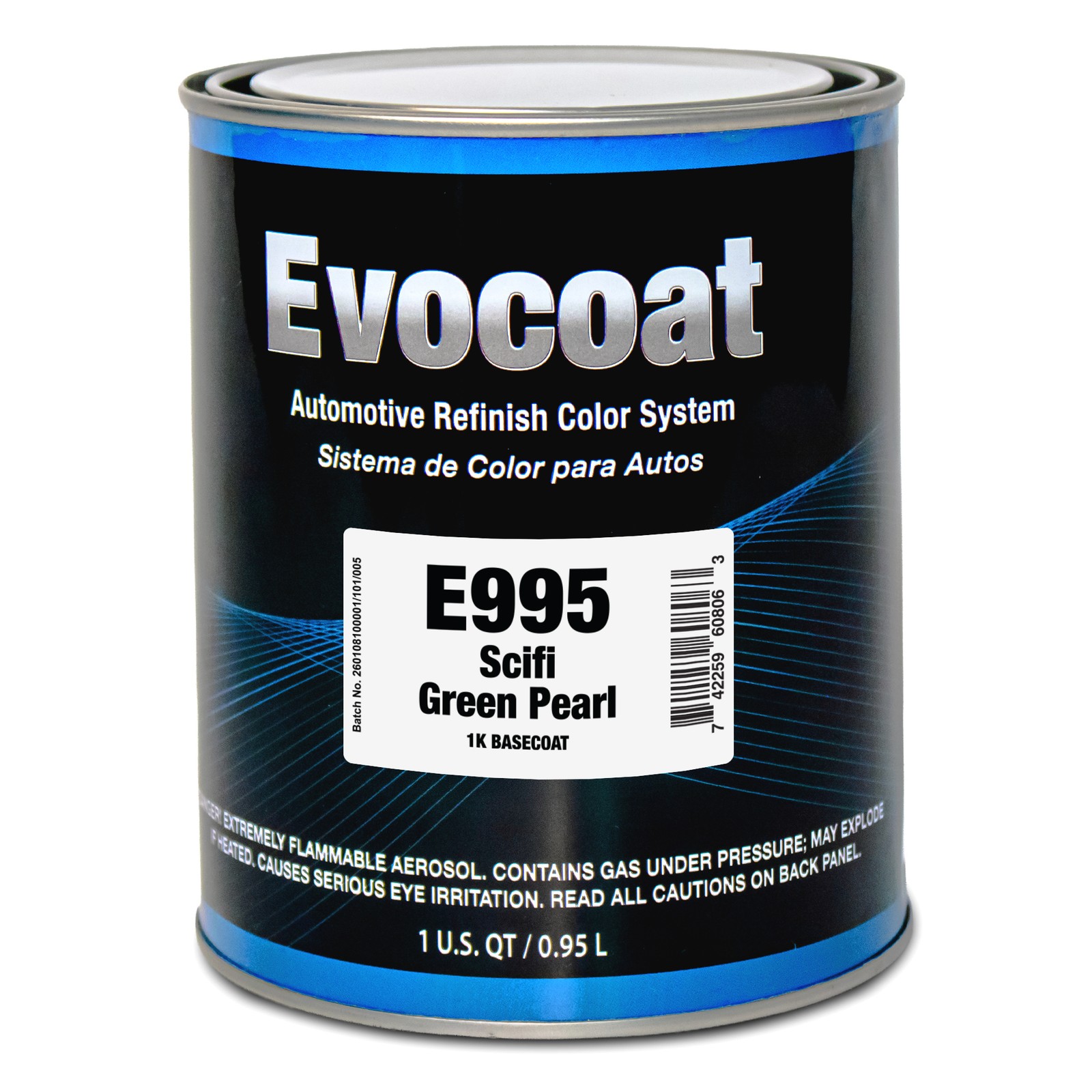 Evocoat 1K Base Coat E995 Scifi Green Pearl QT, (Compatible With PC-995P 1:1 Evocoat 1K Base Coat E995 Scifi Green Pearl QT, (Compatible With PC-995P 1:1