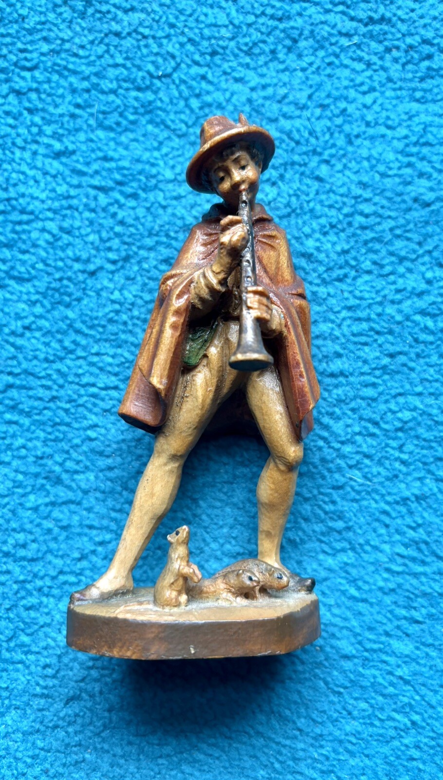 1920s-30s Hand Carved Wooden PIED PIPER OF HAMELIN Figurine