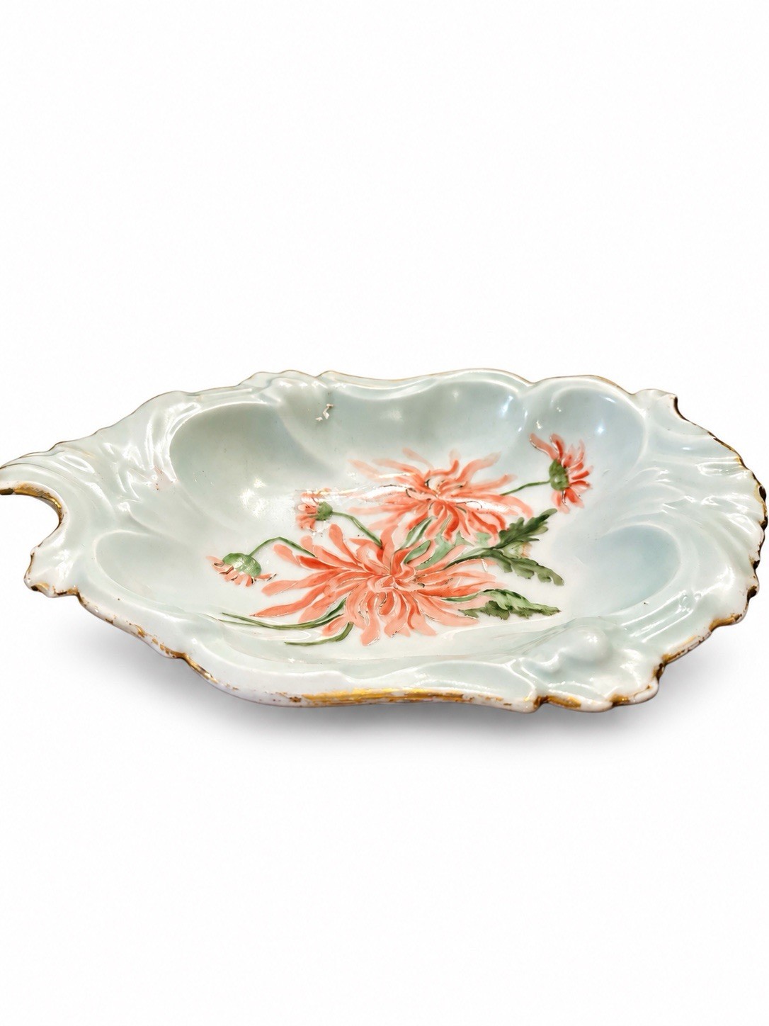 Antique T&V Limoges France Hand Painted Chrysanthemum Dish Bowl 8\