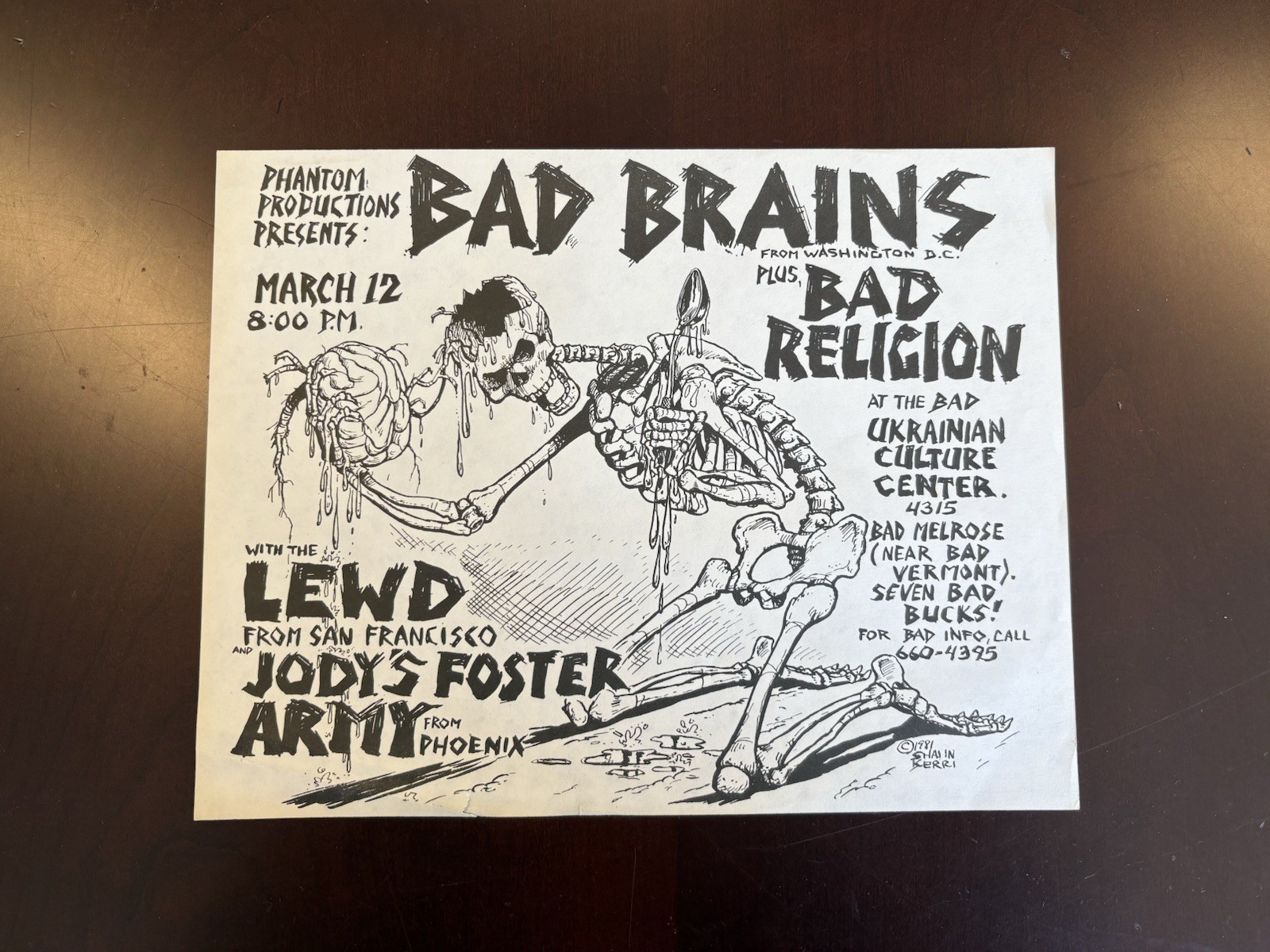 Vintage BAD BRAINS 1982 punk Flier Bad Religion Lewd JFA 8.5x11 Shawn Kerri Vintage BAD BRAINS 1982 punk Flier Bad Religion Lewd JFA 8.5x11 Shawn Kerri