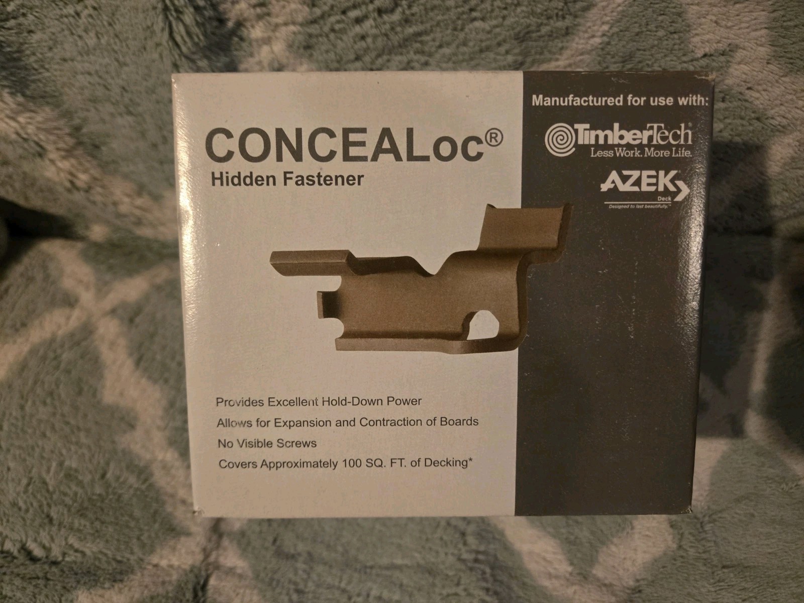 TimberTech CONCEALoc Deck Hidden Fasteners 175 Clips R-2461-RBTT, 100 Sq Ft, NEW TimberTech CONCEALoc Deck Hidden Fasteners 175 Clips R-2461-RBTT, 100 Sq Ft, NEW